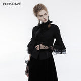Elegante Gothic Accessoire Spitzenhandschuhe mit Manschette Split Design