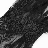Elegante Gothic Accessoire Spitzenhandschuhe mit Manschette Split Design