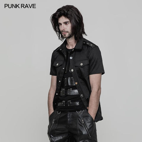 Einfaches Daily Wear Kurzarm Punk Shirt für Männer