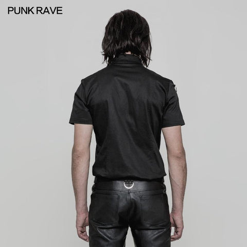 Einfaches Daily Wear Kurzarm Punk Shirt für Männer