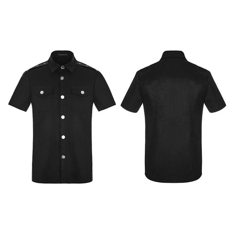 Einfaches Daily Wear Kurzarm Punk Shirt für Männer
