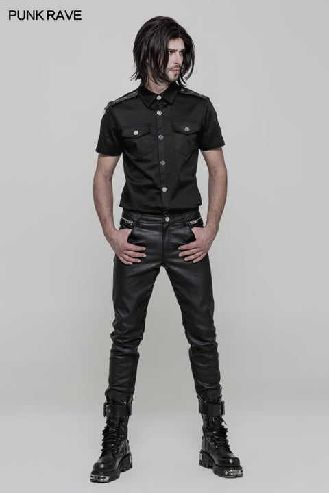 Einfaches Daily Wear Kurzarm Punk Shirt für Männer