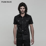 Einfaches Daily Wear Kurzarm Punk Shirt für Männer
