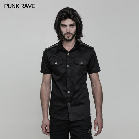 Einfaches Daily Wear Kurzarm Punk Shirt für Männer