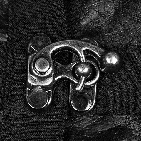 Hübsches elastisches Riss-Leder-Punk-Hemd für Frauen