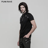 Militärisches Kurzarm-Punk-T-Shirt für Männer