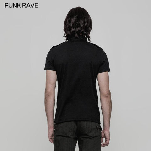 Militärisches Kurzarm-Punk-T-Shirt für Männer