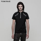 Militärisches Kurzarm-Punk-T-Shirt für Männer