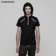 Militärisches Kurzarm-Punk-T-Shirt für Männer