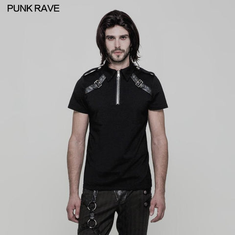 Militärisches Kurzarm-Punk-T-Shirt für Männer