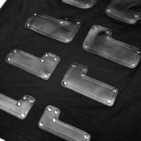 Dünnes muskulöses ärmelloses Punk-T-Shirt für Männer