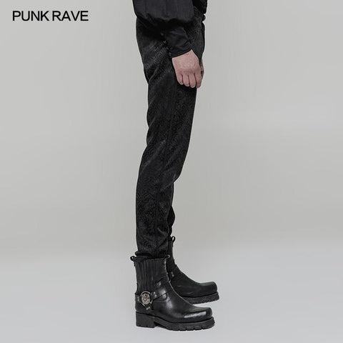 Retro Jacquard Gothic Pants Hose mit hoher Taille