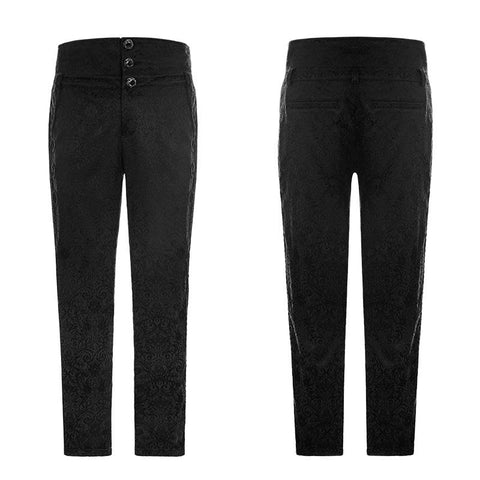 Retro Jacquard Gothic Pants Hose mit hoher Taille