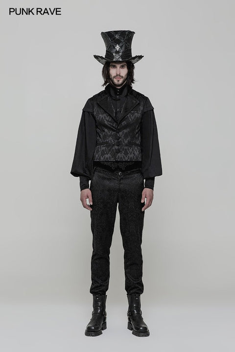 Retro Jacquard Gothic Pants Hose mit hoher Taille