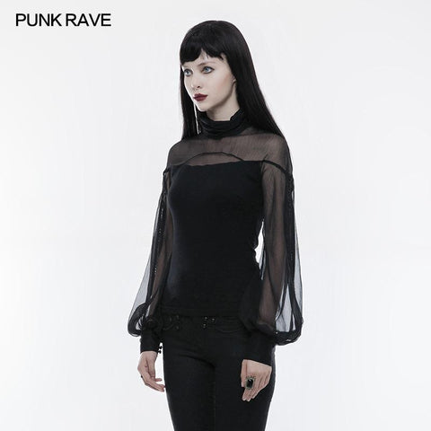 Perspektive Laterne Ärmel Gothic T-Shirt für Frauen