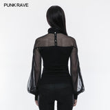 Perspektive Laterne Ärmel Gothic T-Shirt für Frauen