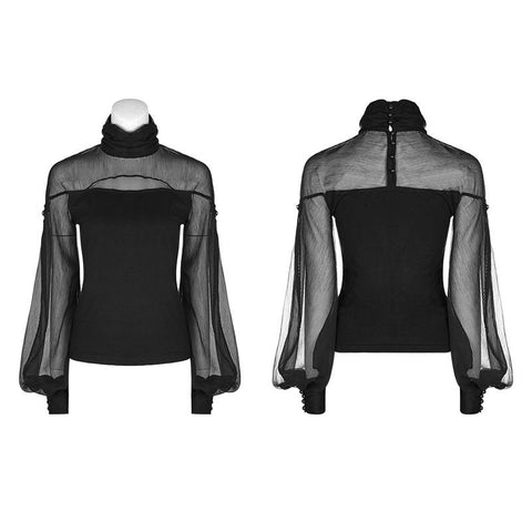 Perspektive Laterne Ärmel Gothic T-Shirt für Frauen