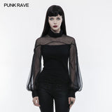 Perspektive Laterne Ärmel Gothic T-Shirt für Frauen