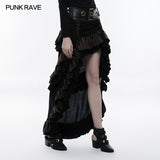 Steampunk Baumwolle und Leinen geschichteten Punkrock