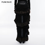 Steampunk Baumwolle und Leinen geschichteten Punkrock