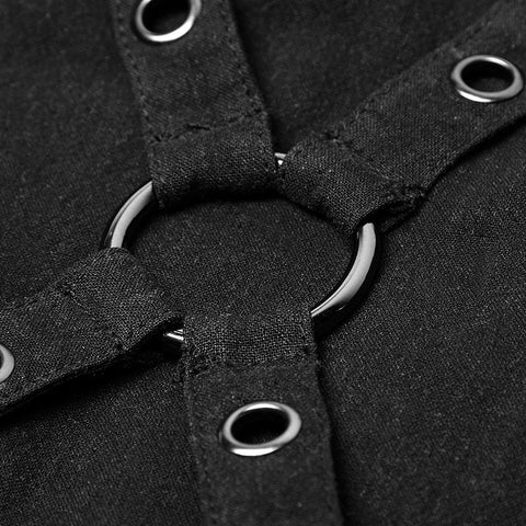 Männer Plissee Half Punk Rock mit Stereo-Tasche auf der rechten Seite