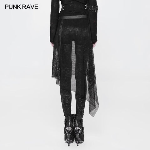 Frauen Perspektive Mesh Leder Taille Gürtel Persönlichkeit Punk Zubehör