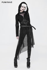 Frauen Perspektive Mesh Leder Taille Gürtel Persönlichkeit Punk Zubehör