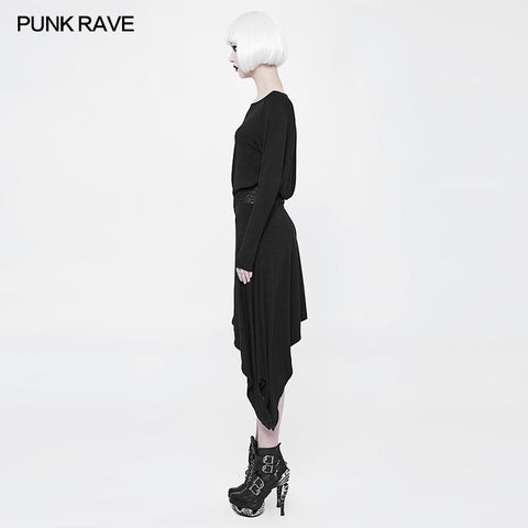 Täglich ein Word Collar Loose Punk Kleid mit Bund