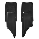 Täglich ein Word Collar Loose Punk Kleid mit Bund
