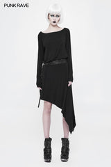 Täglich ein Word Collar Loose Punk Kleid mit Bund