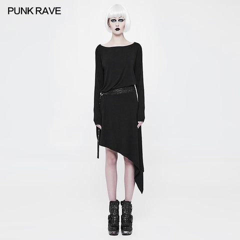 Täglich ein Word Collar Loose Punk Kleid mit Bund