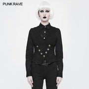Frauen Uniform Wollbrust Weste Punk Weste Jacke