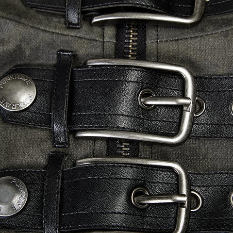 Persönlichkeitsdruck Leder Spleiß Punk Mantel für Männer & amp; Frauen