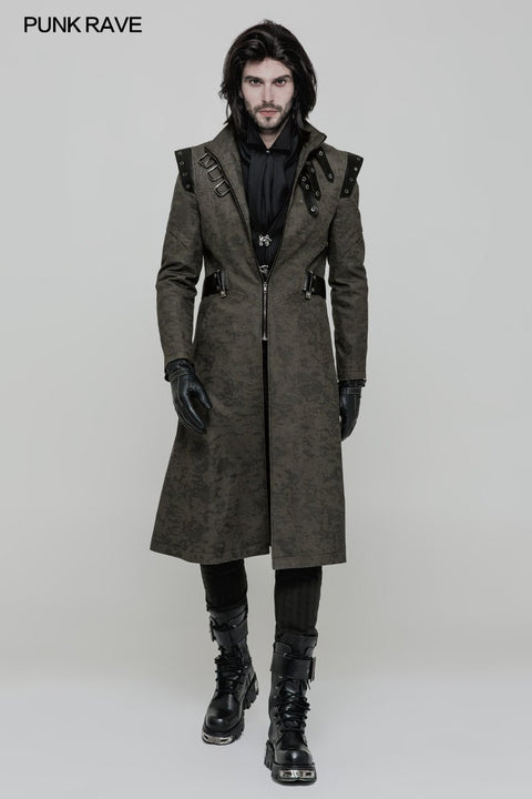 Persönlichkeitsdruck Leder Spleiß Punk Mantel für Männer & amp; Frauen