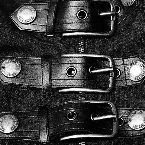 Persönlichkeitsdruck Leder Spleiß Punk Mantel für Männer & amp; Frauen