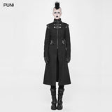 Persönlichkeitsdruck Leder Spleiß Punk Mantel für Männer & amp; Frauen
