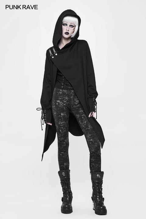 Witch Cardigan Sweater Punk Mantel Mit Kapuze