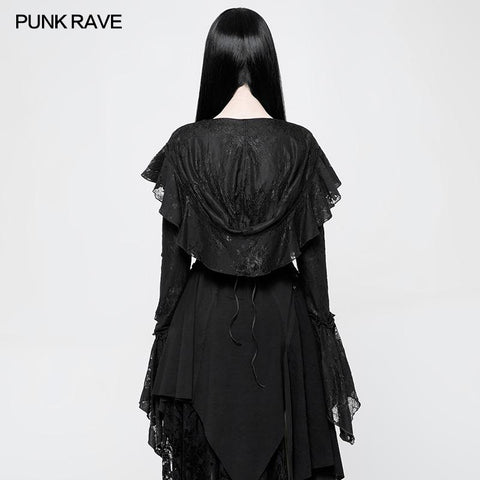 Gotische dekadente kurze Mantel Spitze Mesh Shrug Bolero