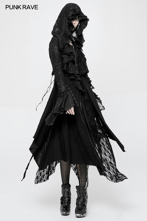 Gotische dekadente kurze Mantel Spitze Mesh Shrug Bolero