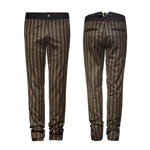 Hochwertiger Anzug Elegante gotische Hose mit robusten Streifen