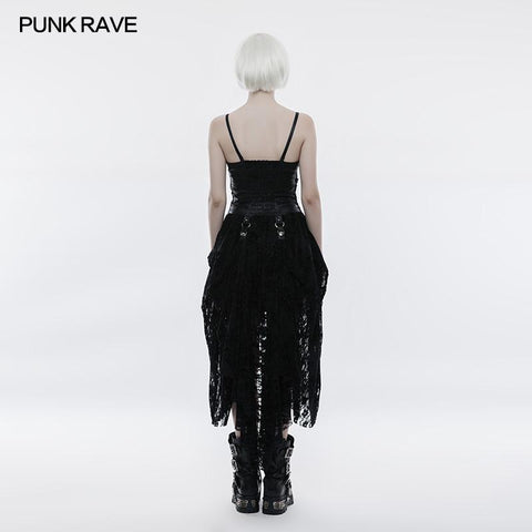 Steampunk verstellbares Spitzenkleid mit vier Knöpfen für Frauen