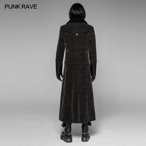 Abnehmbare Splple Punk Jacke aus Samtleder im Gentleman-Stil
