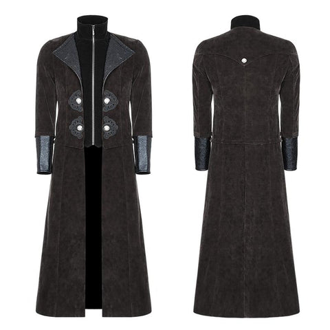 Abnehmbare Splple Punk Jacke aus Samtleder im Gentleman-Stil