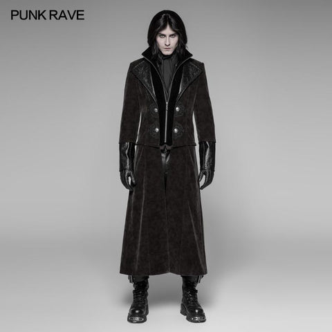 Abnehmbare Splple Punk Jacke aus Samtleder im Gentleman-Stil