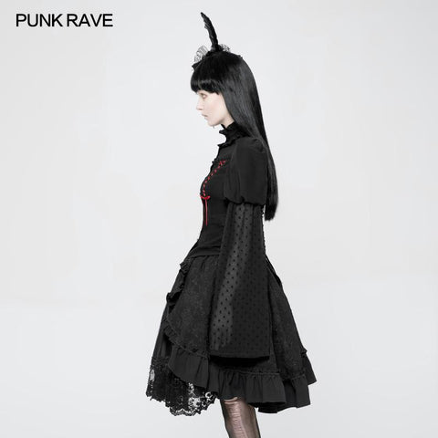 Kawaii Classic Lolita Trompetenärmel Gothic Shirt für Frauen