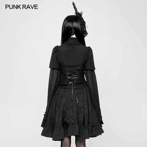 Kawaii Classic Lolita Trompetenärmel Gothic Shirt für Frauen