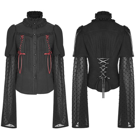 Kawaii Classic Lolita Trompetenärmel Gothic Shirt für Frauen