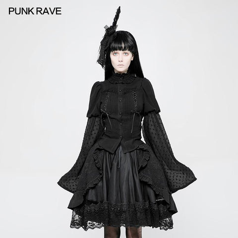 Kawaii Classic Lolita Trompetenärmel Gothic Shirt für Frauen