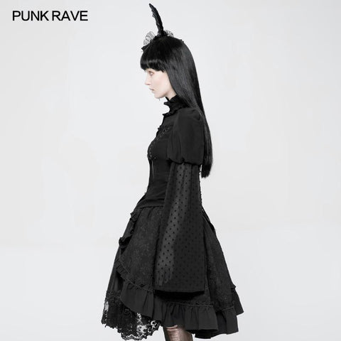 Kawaii Classic Lolita Trompetenärmel Gothic Shirt für Frauen