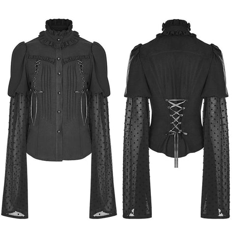 Kawaii Classic Lolita Trompetenärmel Gothic Shirt für Frauen
